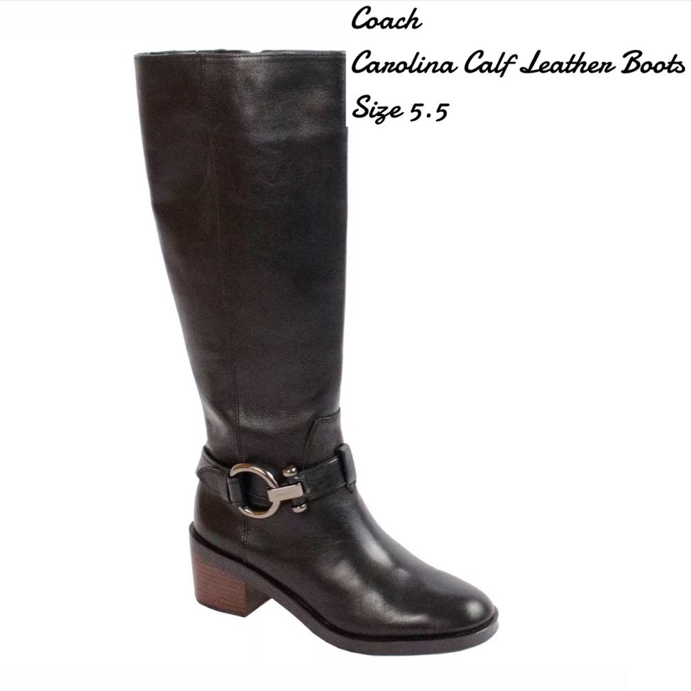 Coach leather boots 👢